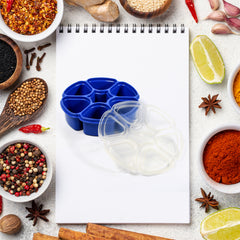 7185 Unique Design Multipurpose Masala Spice Box Container Spice Box For Kitchen Masala Container ( Plastic 7 Section )