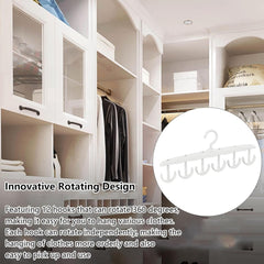13948 Tank Top Hanger 12-hook Space Saving Hanger Capacity Rotatable Wood Space Saving Hanger Closet Organizers And Storage For Dorm Apartment For Tank Top