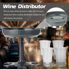 6 Shot Win Glass Dispensers With Tray 6 Pcs Glass