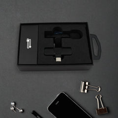 12639 Intelligent Noise Cancelling Live Streaming Clip On Microphone For Type-c For Iphone With Charging Mini Wireless Lapel Collar Microphone