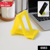 Adjustable Foldable Plastic Mobile Phone Stand (1 Pc Mix Color)