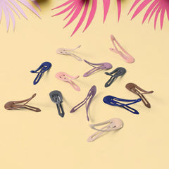 Metal Hair Clips Set (12 Pcs Set)