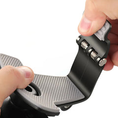 6948 Car Phone Holder Clip Mount 360 Degree Rotation Dashboard Rear View Mirror Sun Visor Smartphone Hud Navigation Fold Stand Plastic Black Compatible For All Smart Phones