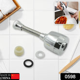 0598 Plastic 360 Degree Rotating Water-saving Sprinkler Faucet Aeratorfor Easy Clean Sink Water Saving Extension Jet Stream Spray Setting Faucet Splash-proof Filter Extender Sprayer For Kitchen Bathroom (6 Inch)