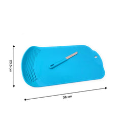 2229 Chop Drain Vegetables Fruits Chopping Board Sleek Knife