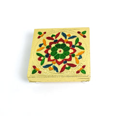 2122 Multipurpose Traditional Decorative Design Wooden Chowkibajot (1 Pc Set)