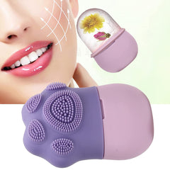 1226 Non Slip Silicone Face Ice Cubes Easy Grip New Unique Shape Ice Roller Base Reusable For Beauty ( 1 Pc )