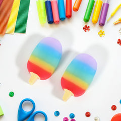 17523 Jelly Popsicle Shape Fancy Stylish Erasers Mini Eraser Creative Cute Novelty Eraser For Children Eraser Set For Return Gift Birthday Party School Prize (2 Pc Set)
