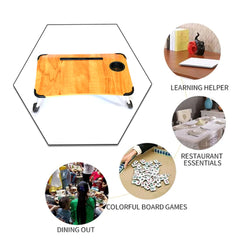 4990 Laptop Table Foldable Portable Notebook Bed Lap Desk Tray Stand Reading Holder With Coffee Cup Slot For Breakfast Reading Movie Watching.