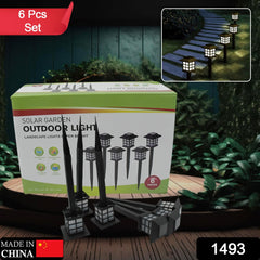 1493 Big Solar Outdoor Lights 6 Pack Waterproof Solar Pathway Lights 10 Hrs Long-lasting Led Landscape Lighting Solar Garden Lights Solar Lights For Walkway Path Driveway Patio Yard Lawn (6 Pc Set)