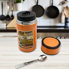 12771 Stainless Steel Water Bottle With Foldable Spoon Handle Easy To Carry Leak Proof Rust Proof Hot Cold Drinks Gym Sipper Bpa Free Food Grade Quality Steel Fridge Bottle For Office Gym School (1000 Ml)