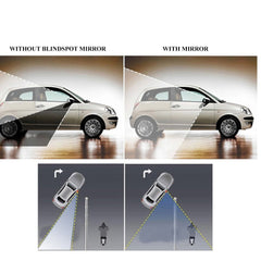 1512 Blind Spot Round Wide Angle Adjustable Convex Rear View Mirror - Pack Of 2