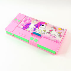 4569 Multi Purpose Gadget Jumbo Pencil Box Compass With Calculator Jumbo 2 Side Slot Geometry Box Compass Use School Traveling Studio