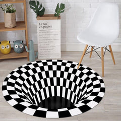 3d Space Round Carpet Floor Mat Non-woven Doormat (1 Pc 78 Cm)