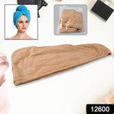 12600 Microfiber Hair Wrap Towel Cap Quick Turban Hair-drying Absorbent Microfiber Towel Dry Shower Caps (1 Pc)