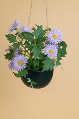 Daisy Bloom Hanging Planter Purple