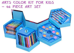 859 46 Pcs Plastic Art Colour Set With Color Pencil Crayons Oil Pastel And Sketch Pens