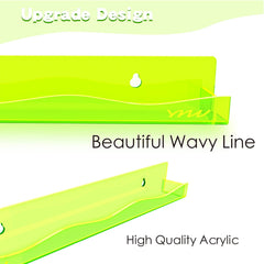 Acrylic Floating Shelves Wall Mounted Shelves (1 Pc 38 Cm Long)