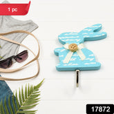 17872 Bunny Adhesive Wall Sticky Hook Strong Wall Hook For Office Bathroom Home Use (1 Pc Hook)