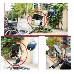 12674 Full Metal Body Bike Scooty 360 Degree Rotating Mobile Holder Stand For Bicycle Motorcycle Scooty For Maps And Gps Navigation Fits All Smartphones (1 Pc)