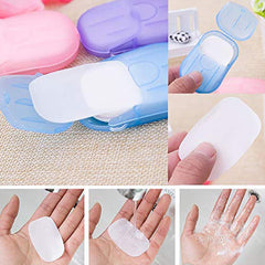Portable Easy Carry Travel Paper Soap Sheet With Mini Box (20 Sheets In A Pack Approx Mix Color)