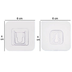 1746 Adhesive Plastic Wall Hooks Heavy Duty Hooks ( 1 Pair )