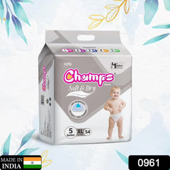 0961 Baby Diaper High Absorbent Pant Diapers Champs Soft And Dry Baby Diaper Pants Xl 54 Pcs (Extra Large Xl54 Pieces)