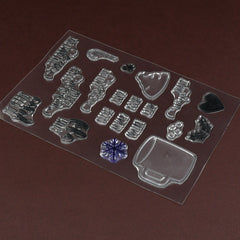 Reusable Rubber Stamp Tpr Stamp Diy Accessories Good Stamping Effect Diy Transparent Stamp Stick Repeatedly For Envelope For Diary For Invitation Letter Photo Album Decoration For Paper Crafts (Mix Design 1 Set)