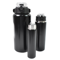 3 In 1 Stainless Steel Insulated Water Bottle Double Wall Vacuum (3 Pcs Set Different Size)