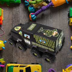 Big Military 8-wheel Plastic Car Toy (1 Pc)