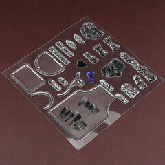 Reusable Rubber Stamp Tpr Stamp Diy Accessories Good Stamping Effect Diy Transparent Stamp Stick Repeatedly For Envelope For Diary For Invitation Letter Photo Album Decoration For Paper Crafts (Mix Design 1 Set)