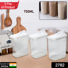 2782 Kitchen Storage Jars Container Set 3pc Transparent Jar Set For Home Kitchen Use