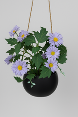 Daisy Bloom Hanging Planter Purple