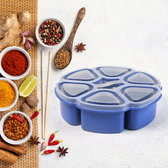 7185 Unique Design Multipurpose Masala Spice Box Container Spice Box For Kitchen Masala Container ( Plastic 7 Section )