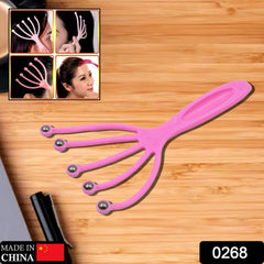 0268 Scalp Massager Handheld Portable Head Massager Deep Relax And Pressure Relief In Office Household And Tour Fathers Day And Mothers Day Gifts For Home Relaxation (1 Pc )