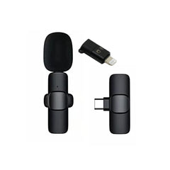 12639 Intelligent Noise Cancelling Live Streaming Clip On Microphone For Type-c For Iphone With Charging Mini Wireless Lapel Collar Microphone