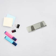 9414 Multipurpose Stainless Steel Self Adhesive Wall Hanging Hooks Sticker Hooksuitable For Wall Paper Calender Bathroom Tiles Kitchen Key Hange And Etc Double Hook (6 Pc Set)