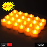 1222 Festival Decorative - Led Tealight Candles (White 24 Pcs)