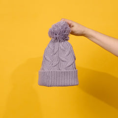 6250 Cap For Winter Woolen Knitted Black Inside Fur Caps