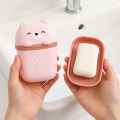 Cute Bear Shaped Soap Case (1 Pc)