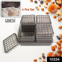 Ganesh Multipurpose Gift Set Dry Fruit Candy (4 Pcs Set With Tray)