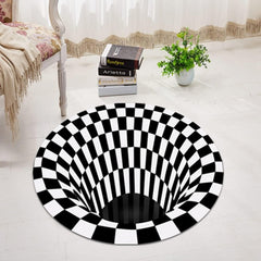 3d Space Round Carpet Floor Mat Non-woven Doormat (1 Pc 78 Cm)