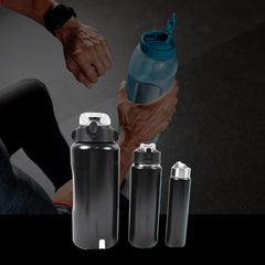 3 In 1 Stainless Steel Insulated Water Bottle Double Wall Vacuum (3 Pcs Set Different Size)