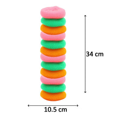 2629 Plastic Scrubber Round Nylon Scrubbers (Pack Of 12)