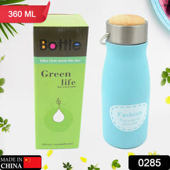 0285 Stainless Steel Water Bottle With Handle Fridge Water Bottle Stainless Steel Water Bottle Leak Proof Rust Proof Hot Cold Drinks Gym Sipper Bpa Free Food Grade Quality Steel Fridge Bottle For Officegymschool (360 Ml)