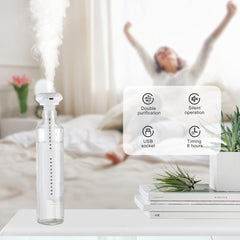 0320 Mini Portable Humidifier For Car Personal Usb Powered Bedroom Quiet Humidified Ultrasonic Cool Mist Humidifier Plants Car Travel Office Hotel (1 Pc)
