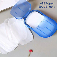 Portable Easy Carry Travel Paper Soap Sheet With Mini Box (20 Sheets In A Pack Approx Mix Color)