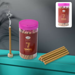 Premium 7 Sandle Dhoop Sticks (Jar Pack / 100grams)
