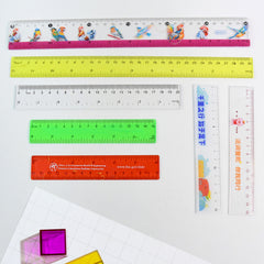 Premium Quality Assorted Plastic Ruler (1 Pc Mix Design)