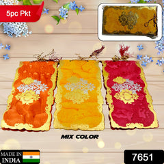 7651 Wedding Gift Envelopes Pack Of 5 Pcs Money Cash Gift Cover Shagun Birthday Marriage Baby Shower Anniversary Money Envelope Lifafa Envelope Multicolor Premium Envelope (5 Pcs Set)